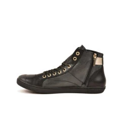 Pataugas BANJOU LATSA/MIX F4H NOIR/DORÉ -Pataugas French Boutique 628259 946 BASKET HAUTE FEMME LATSA MIX F4H NOIR DORE 3