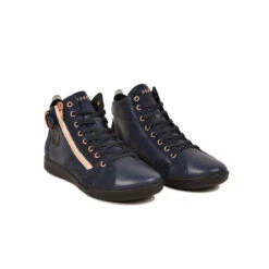 Pataugas PALME/MIX F4H MARINE/ROSE -Pataugas French Boutique 628270 922 BASKET FEMME PALME MIX F4H MARINE ROSE 4